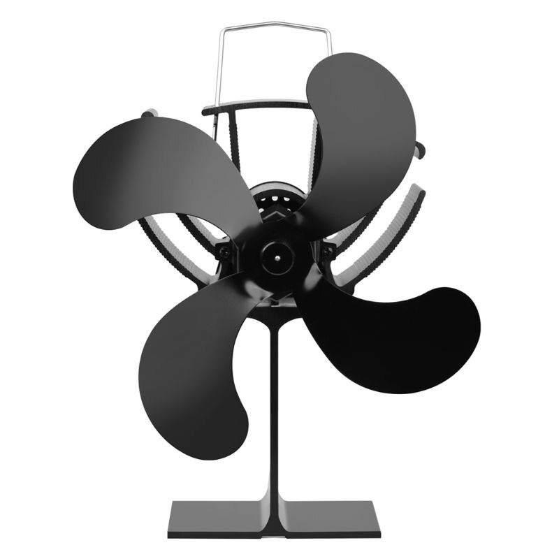 Brændeovn miljøvenlig ventilator 4 blade varmedrevet brændeovn pejs blæser ultra støjsvag ingen batteri eller elektricitet