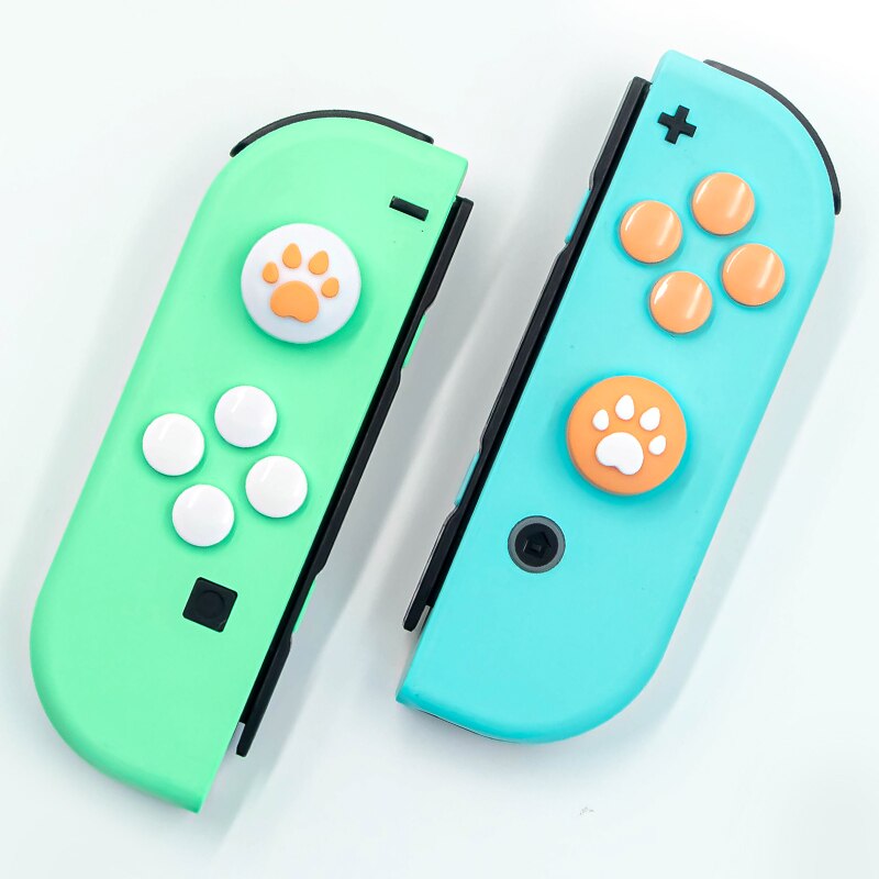 Thumb Stick Grip Cap ABXY Key Sticker Joystick Button Protective Cover Nintend Switch Joy-con Controller Skin Colorful Case: 14