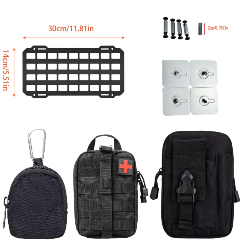 Planche suspendue tactique polyvalente de , dispositif de Modification manuelle pour boîte arrière de moto, rangement domestique: GRIS