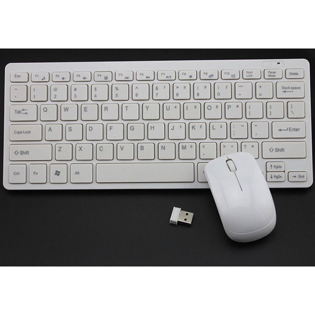 Mini ergonomisk trådløst tastatur lille stilfuldt musesæt usb tastatur til spil kontor tablet laptop desktop forsyninger