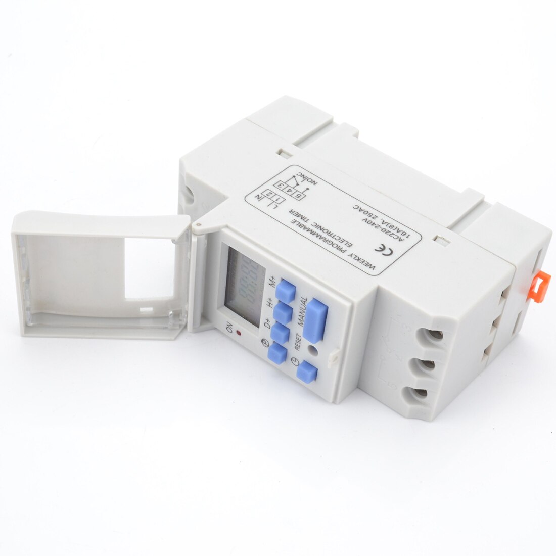 Interruptor de tiempo Industrial Digital programable, temporizador de Control, 7 días, electrónico, semanal, 35mm, carril Din DC12V/24V AC110V/220V