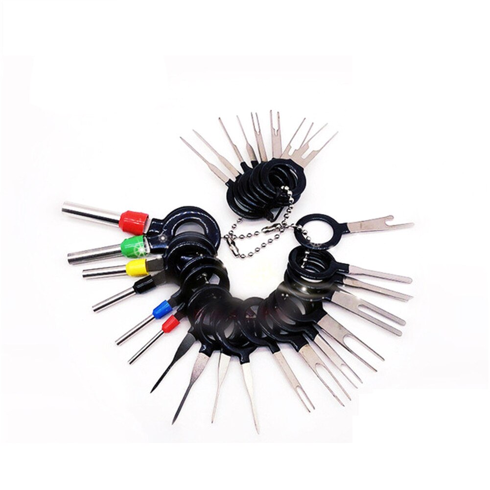 Wire Terminal Removal Tool Stainless Steel Harness Connection Picking Tool Electrical Wiring Crimp Connector Pin Extractor Kit