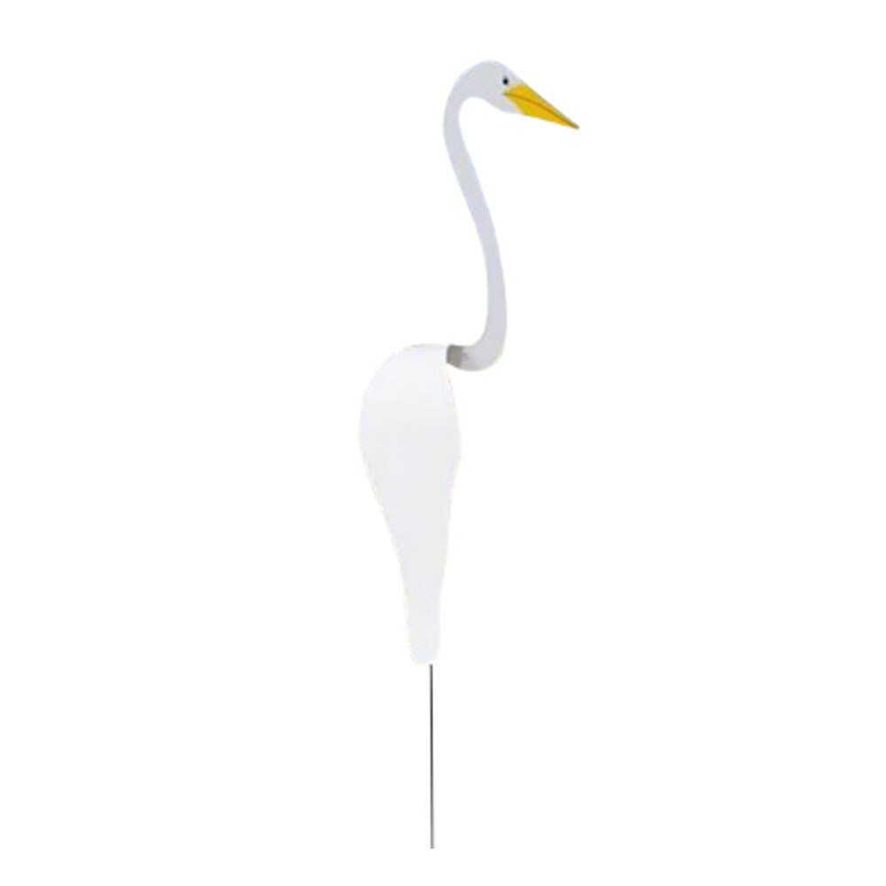 Vip 3D Tuin Flamingo Decoratie Kleurrijke Swirl Vogels: 2pcs / WHITE