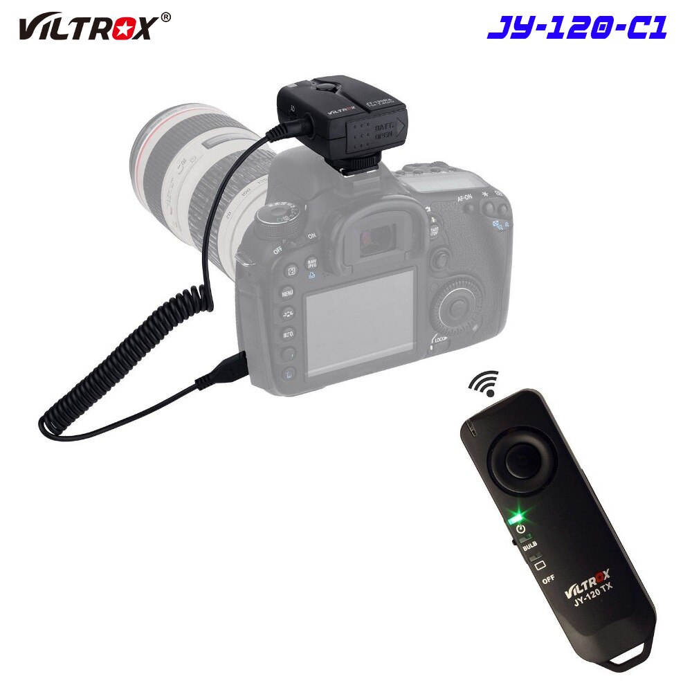 Viltrox JY-120-C1 Déclencheur À Distance Sans Fil pour Canon EOS R RP 700D 80D 77D 760D 850D 800D 1100D 1300D 1500D M5 M6 Mark II