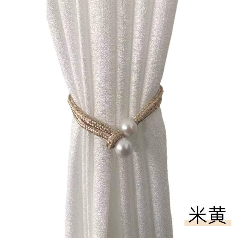 2/1 Uds. Clip de cortina de perlas pequeñas, soportes de cortina, Clips de hebilla para atar, hebilla de bola colgante, accesorios decorativos para cortina: Verde / 30-35 cm