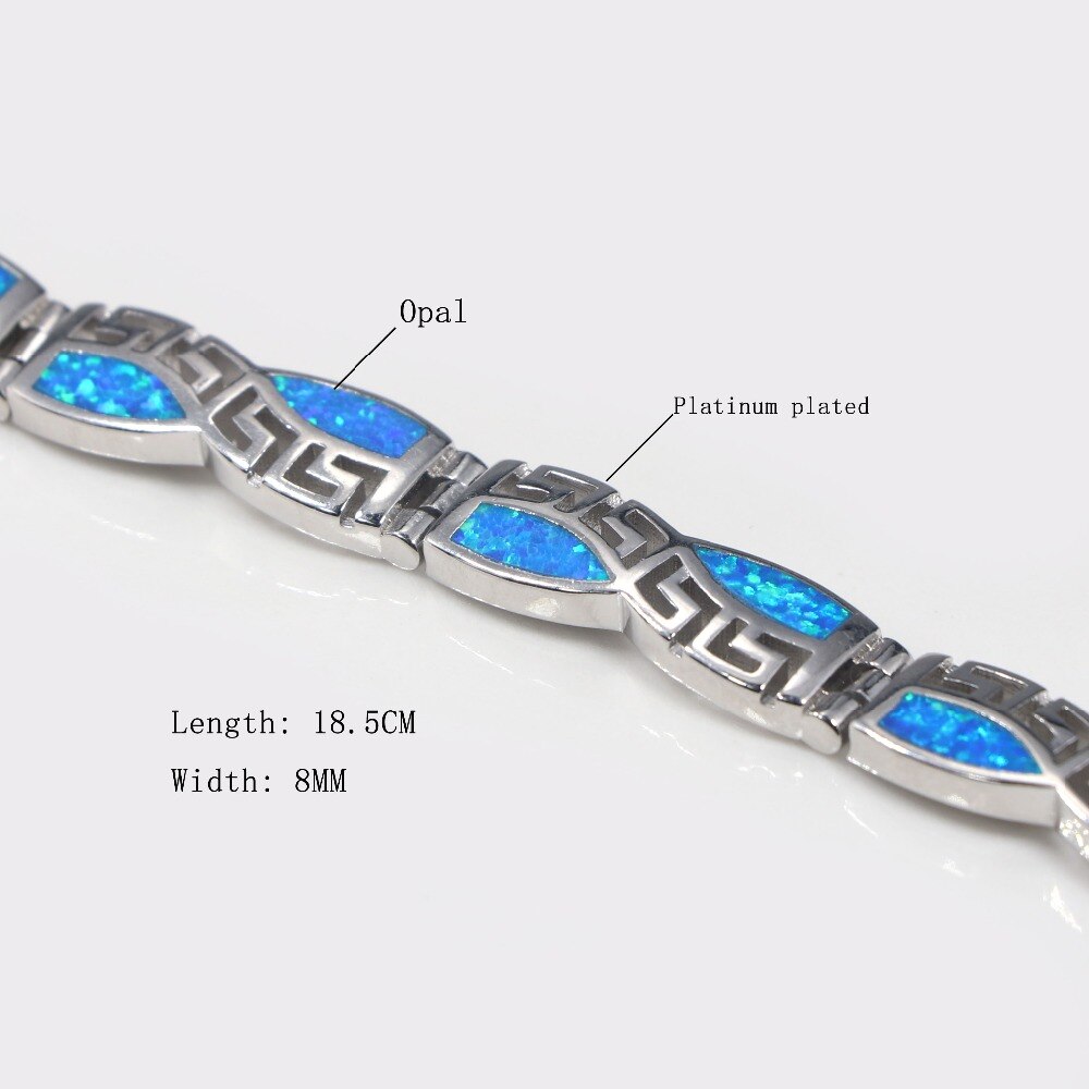 SZ0013 Chinese Pattern Blue Opal Gem Bracelets For Women Bracelets & Bangles