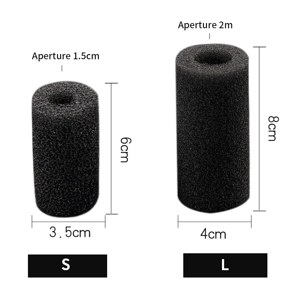 Spons aquariumfilter beschermhoes voor inlaatvijver van visaquarium zwarte kleur schuim waterfilters beschermende accessoires 10/20 stuks