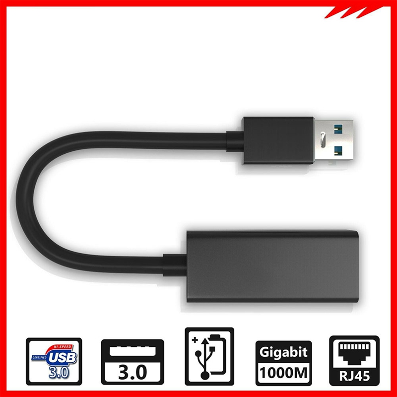 Adattatore di rete USB 3.0 Gigabit Ethernet LAN RJ45 1000Mbps per PC Windows Mac