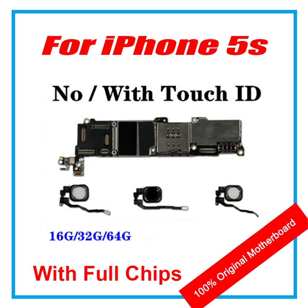 100% Moederbord Voor Iphone 5 4s 16Gb/32Gb/64Gb Moederbord Met Touch Id Installeren Voor iphone 5S Moederbord