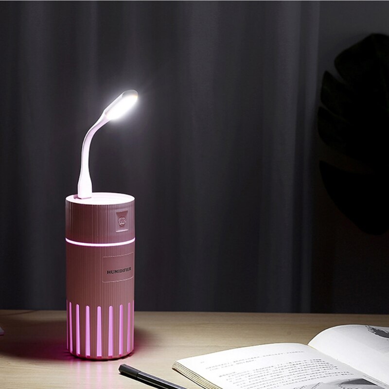 3 in 1 Air Humidifier 320ML USB Mini Ultrasonic Essential Aroma Diffuser with fan Colorful Lamp Car Home Air Purifier Mist Maker