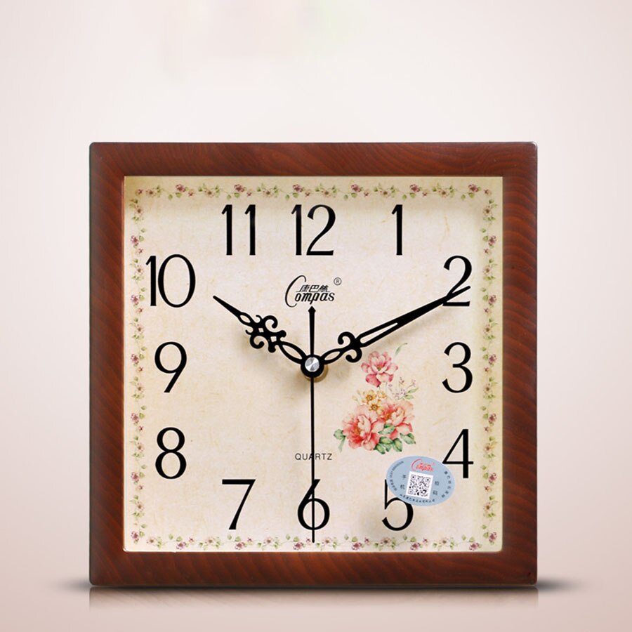 Square Wall Clock Wooden Wall Watch Quartz Pow Patrol Digital Secret Hiding Wandklok Ideas L
