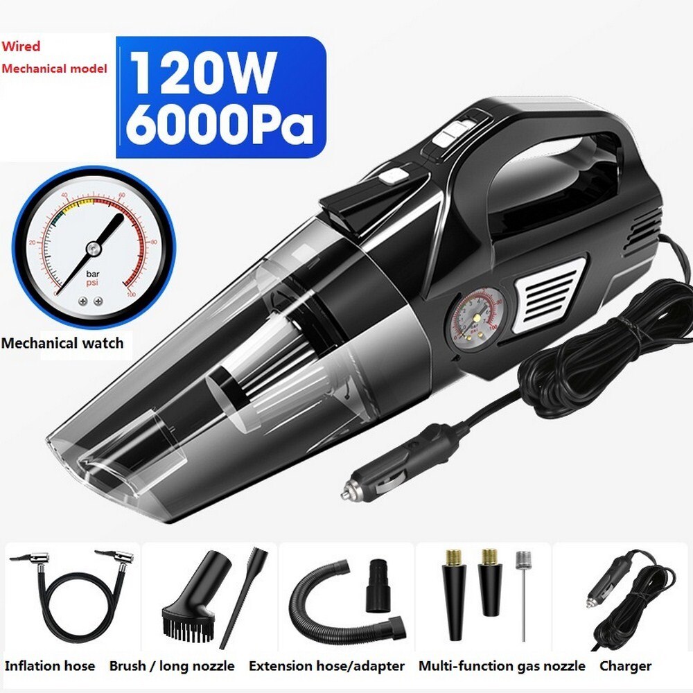 Car Vacuum Cleaner Wired Car Model Wireless Family Car Dual-use Model Multifunction Handheld Cordless Vacuums Car Vacuum Cleaner: Wired Mechanical