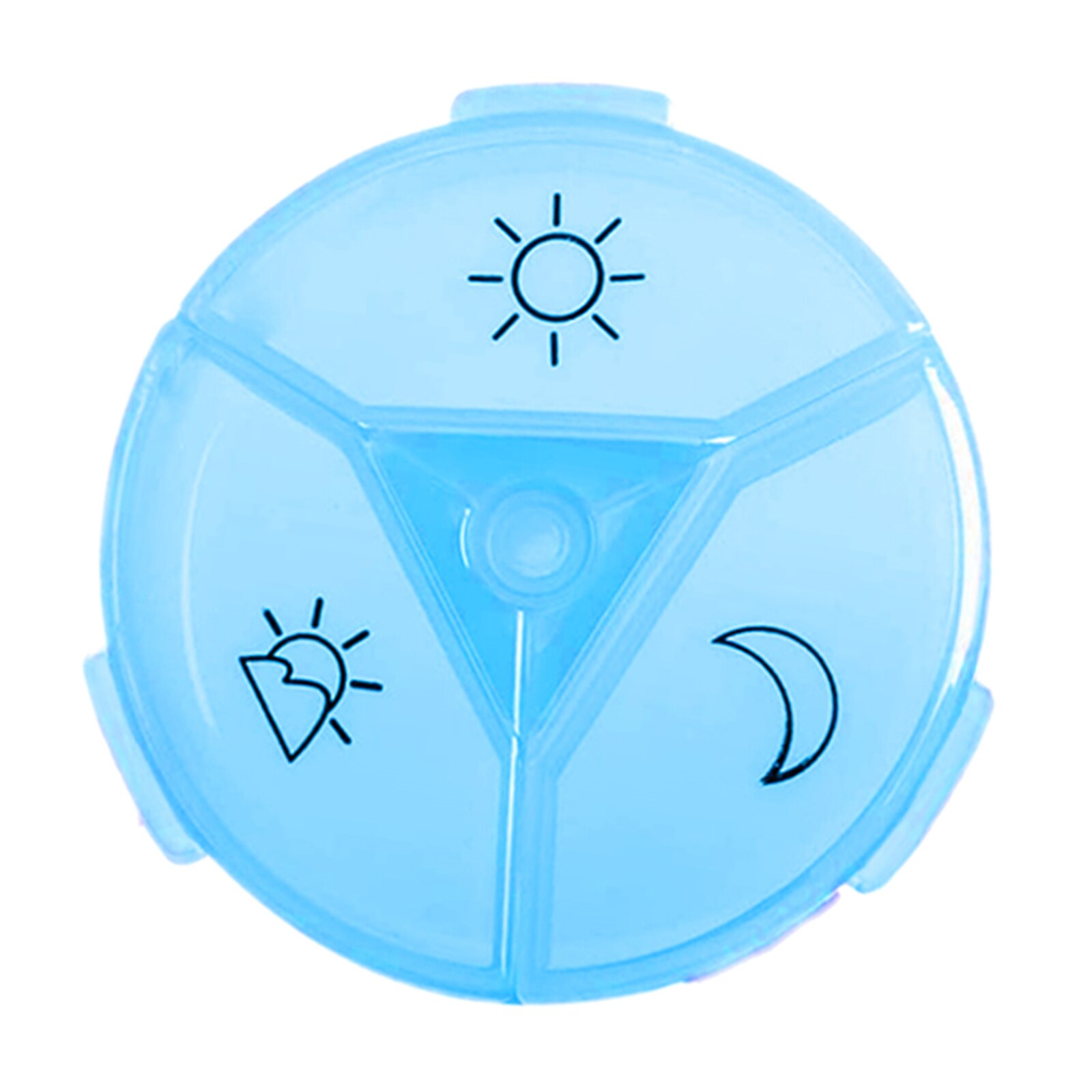 Pill Box Tablet Organizer Dispenser Vitamin Medication Container Empty Weekly Pill Box Holder Storage: Blue