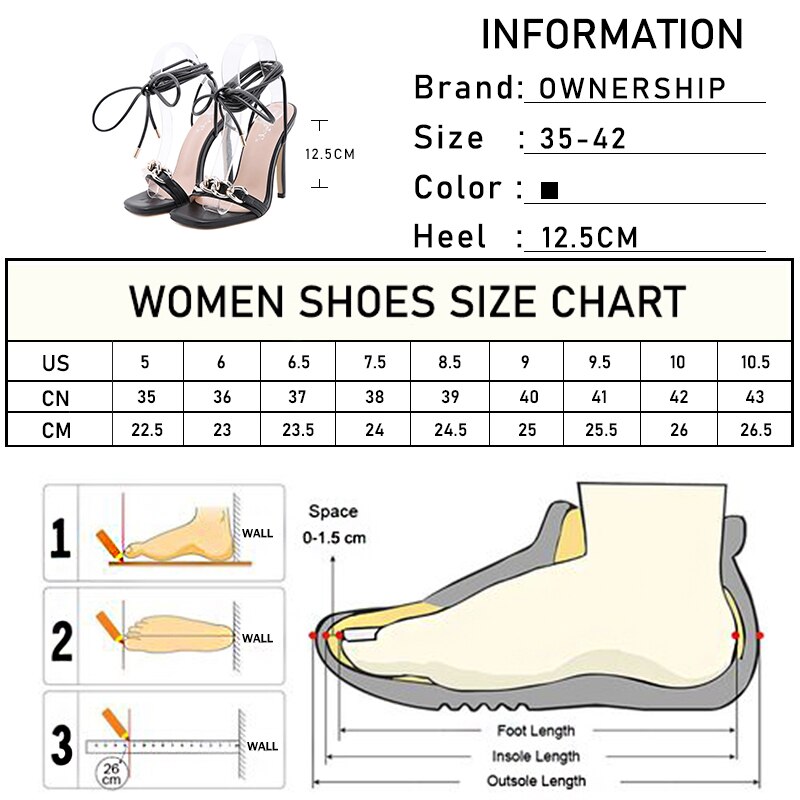 Femmes gladiateur chaîne sandales femmes Sexy cheville croix sangle mince talons hauts femme pompes dames diapositives été femme chaussures