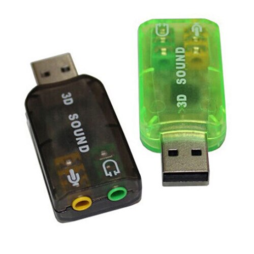 External USB 2.0 to 3D Virtual Audio Sound Card Adapter Converter 5.1 Channels