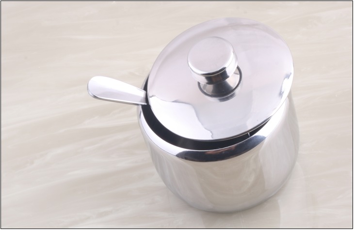 304 stainless steel spice jar sauce pot salt sugar bowl kitchen utensils supplies Seasoning box caster