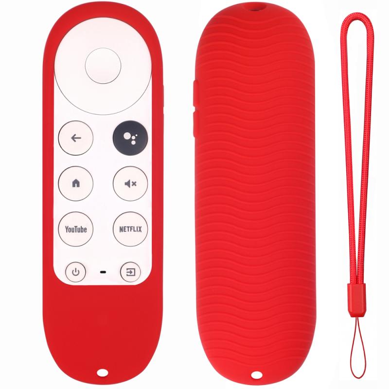 Für Chrome mit Google TV Fernbedienung Silikon Stoßfest und Staub-proof Fall mit Lanyard