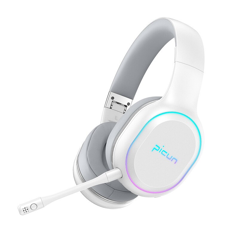 P80S Gaming Headphones Wireless Bluetooth 5.0 Headphone Gamer Headset Stereo Over Ear Wired Headphones With Mic for PS4,Xbox PC: White