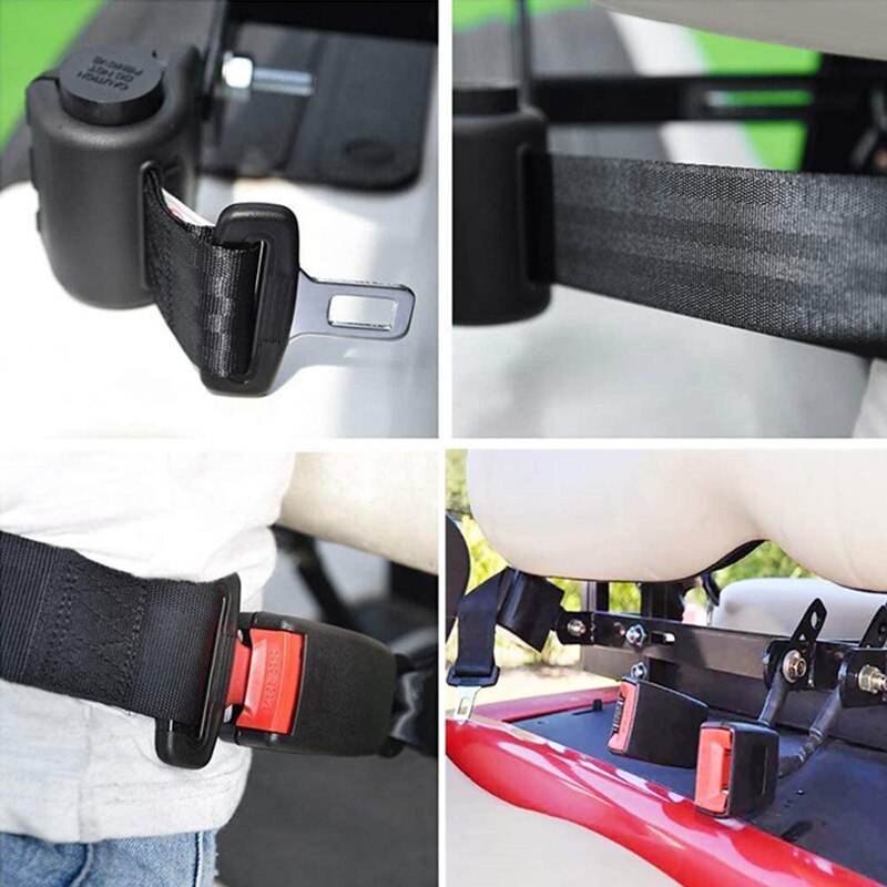 JayCreer 1Set Universal Retractable Golf Cart Seat Belt Kit For EZGO, Yamaha, Club Car, Go Kart, UTV, Buggies And Bus