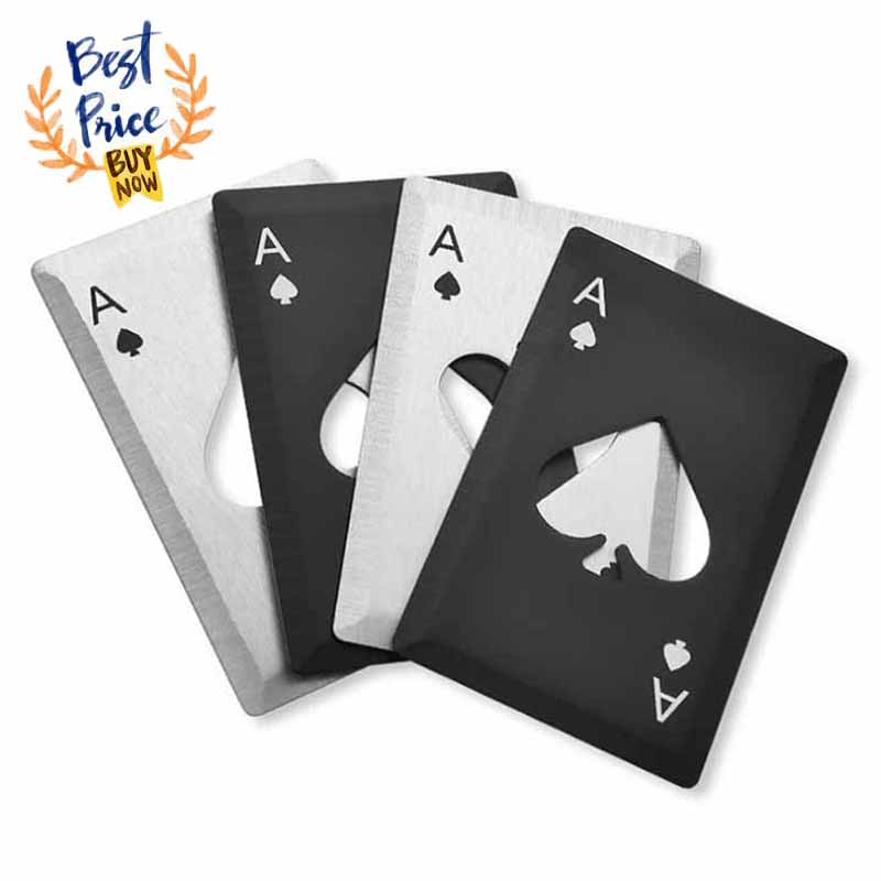 2 Kleuren Multitool Poker Multifunctionele Pocket Kaart Fles Credit Bier Opener Spade Multifunctionele Credit Card Flesopener Tool