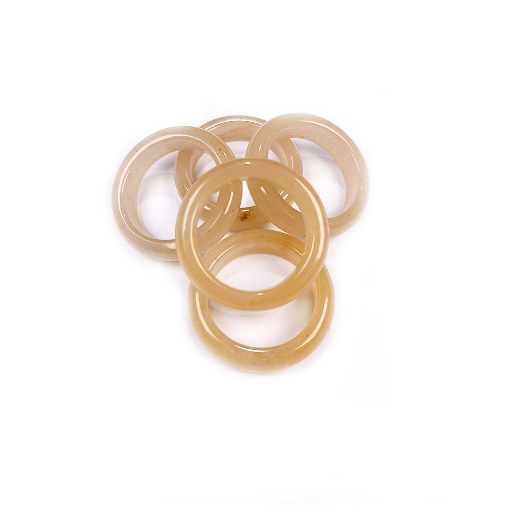 Natürliche stein ringe charme schmuck eine vielfalt von steinen zwei arten von modelle trendy für frauen oder freundin 6mm: 18 / yellow jode 6mm