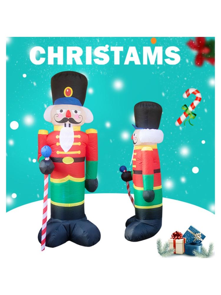 Kerst cartoon soldaat opblaasbare luchtgeblazen ornamenten rekwisiet tuin gigantisch gazon  p31b