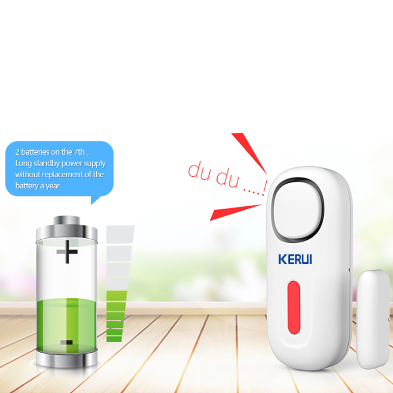 Kerui 120db langaton pir-ovi-ikkuna murtohälytin kodin turvallisuuden aktivointi ja deaktivointi varashälytinjärjestelmä kaukosäätimellä