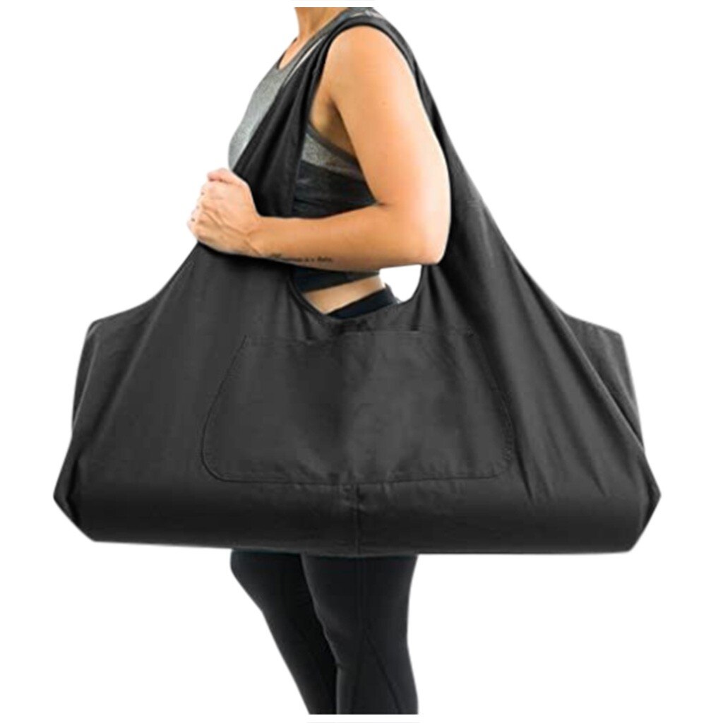 Reistas Canvas Ademend Oversized Yoga Tas Bagage Tas Out Fitness Fitness Reistas Verpakking Cubes: Black 