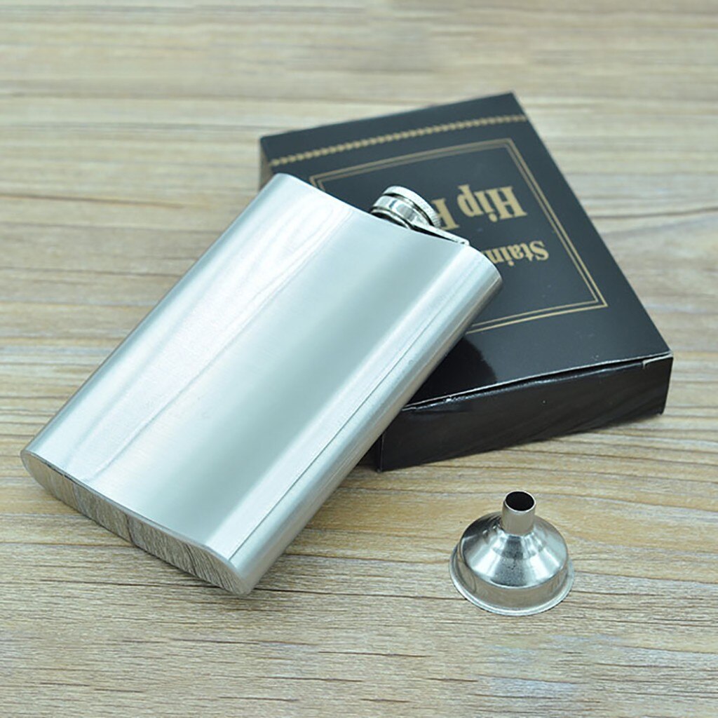 8oz Stainless Steel Pocket Hip Flask Alcohol Whiskey Liquor Screw Cap&Funnel Whiskey Hip Flask Funnel Pocket Flask Screw Cap