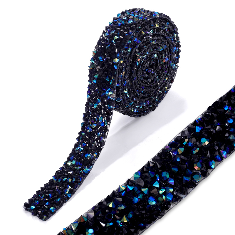 Garniture en strass de 1 mètre, 15mm/20mm, correction à /colle sur résine, ruban à paillettes, utiliser des vêtements, des chaussures, des décorations de robe de mariée: 2MM / NICKEL