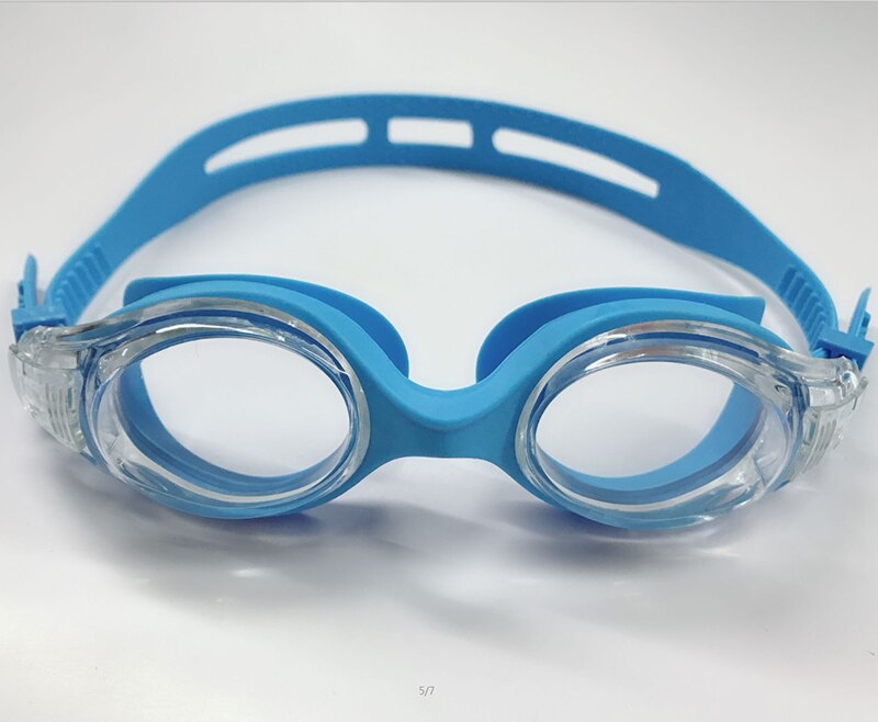Recept svømning svømmebriller briller anti tåge uv beskyttelse optisk arena diopter vandtæt briller til voksne mænd kvinder: Lyseblå