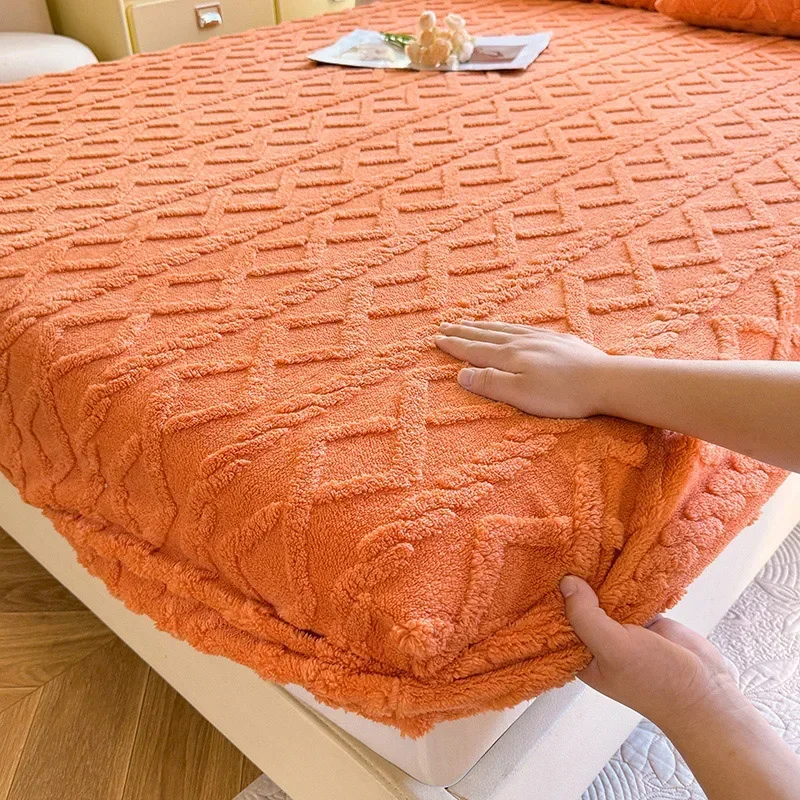 1 lenzuolo in flanella per letto matrimoniale, caldo per l'inverno, in pile corallo soffice, lenzuolo con angoli per divano letto e letto matrimoniale