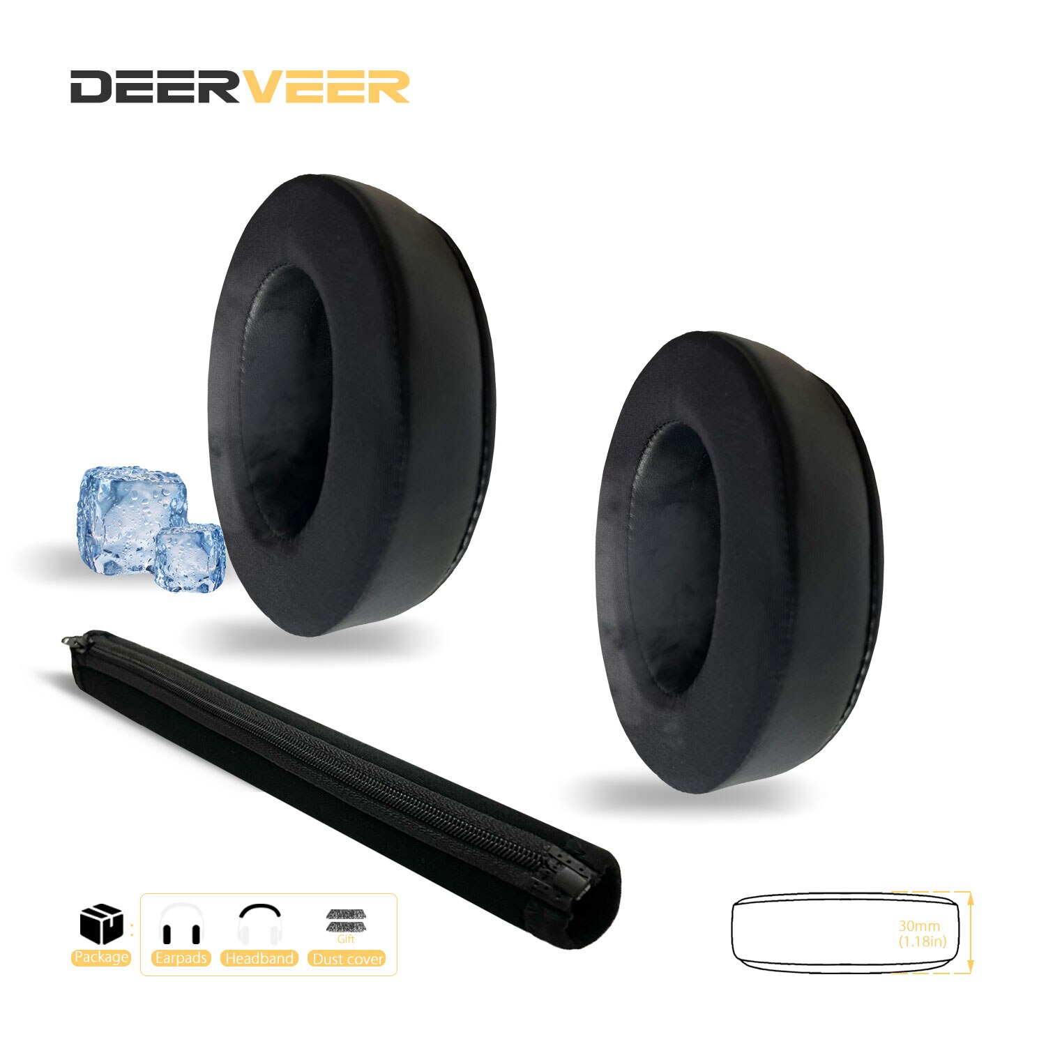 DEERVEER Almohadillas de repuesto para auriculares Audio Technica ATH-M50x, ATH-M50xBT, ATH-M40x, ATH-M30x, ATH-M20x, ATH-M70x, ATH-MSR7: Verde oscuro