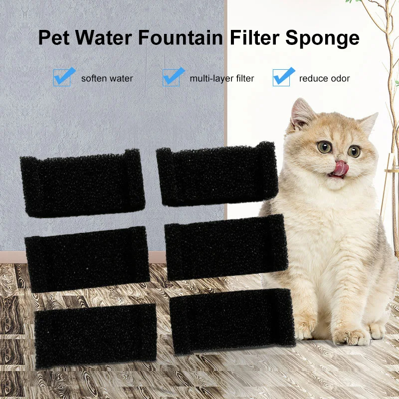 10/4/1 Stuks Huisdier Drinkspons Filter Water Dispenser Voor Katten En Honden Gezonde Spons Filter huisdier Drinkfontein Accessoires