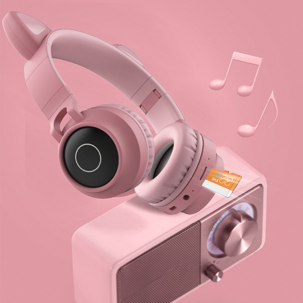 Arikasen lossless player bluetooth headphones LED FM Radio with microphone wireless stereo headset music for phones mp3 sports