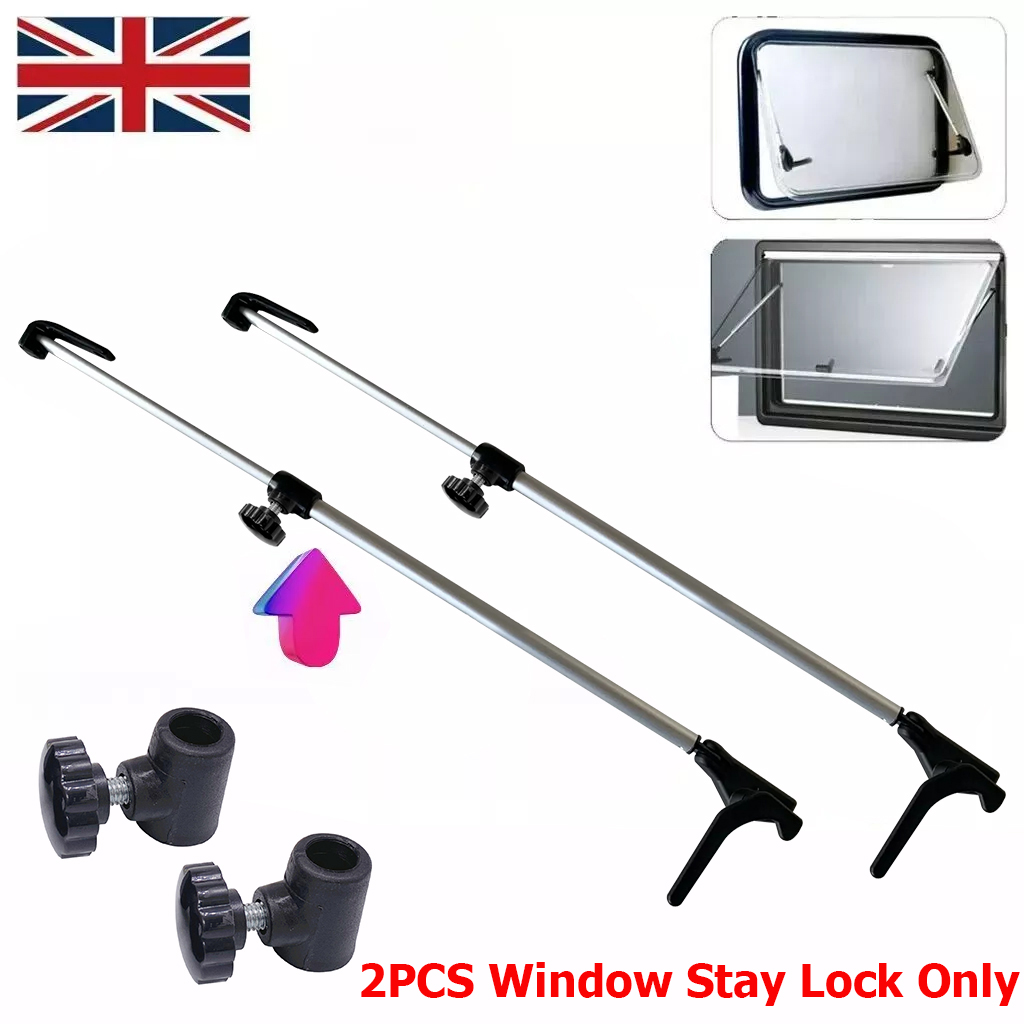 2PCS Caravan Polyplastic Window Stay Lock Repair Replacement Tools Knob Black Camper Motorhome RV Accessories