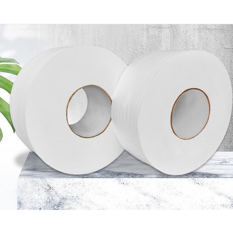 4-Ply Toilet Paper - Commercial Jumbo Roll Toilet Paper Per Roll, 2 Rolls