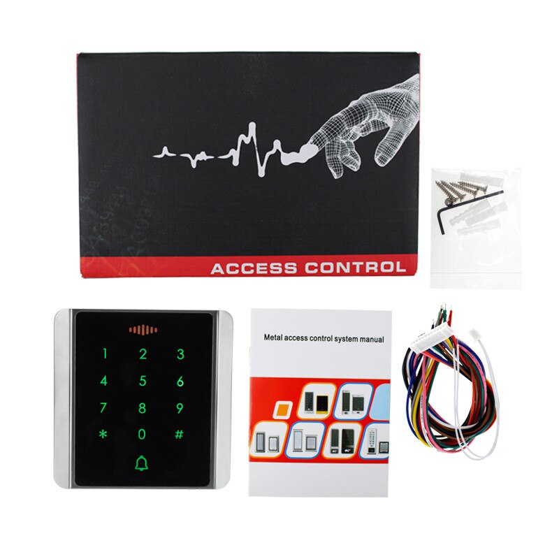 125KHz Access Control Keypad RFID Keyboard Waterproof Access Controller Touch Metal Wiegand 26/34 for Door Access Control System