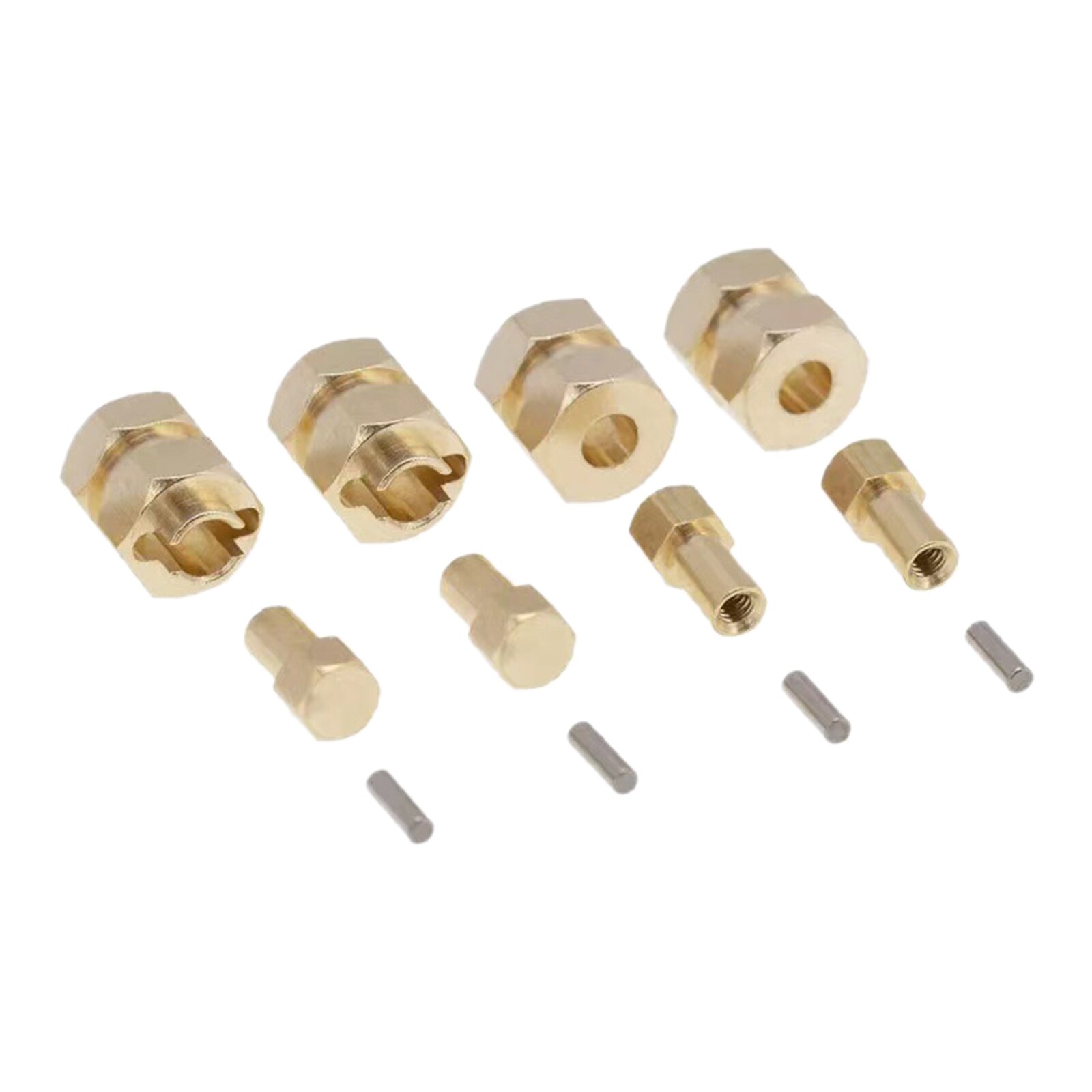 1 Set Messing Erweitert 7mm Hex Rad Naben für AXIAL SCX24 Upgrades Teile