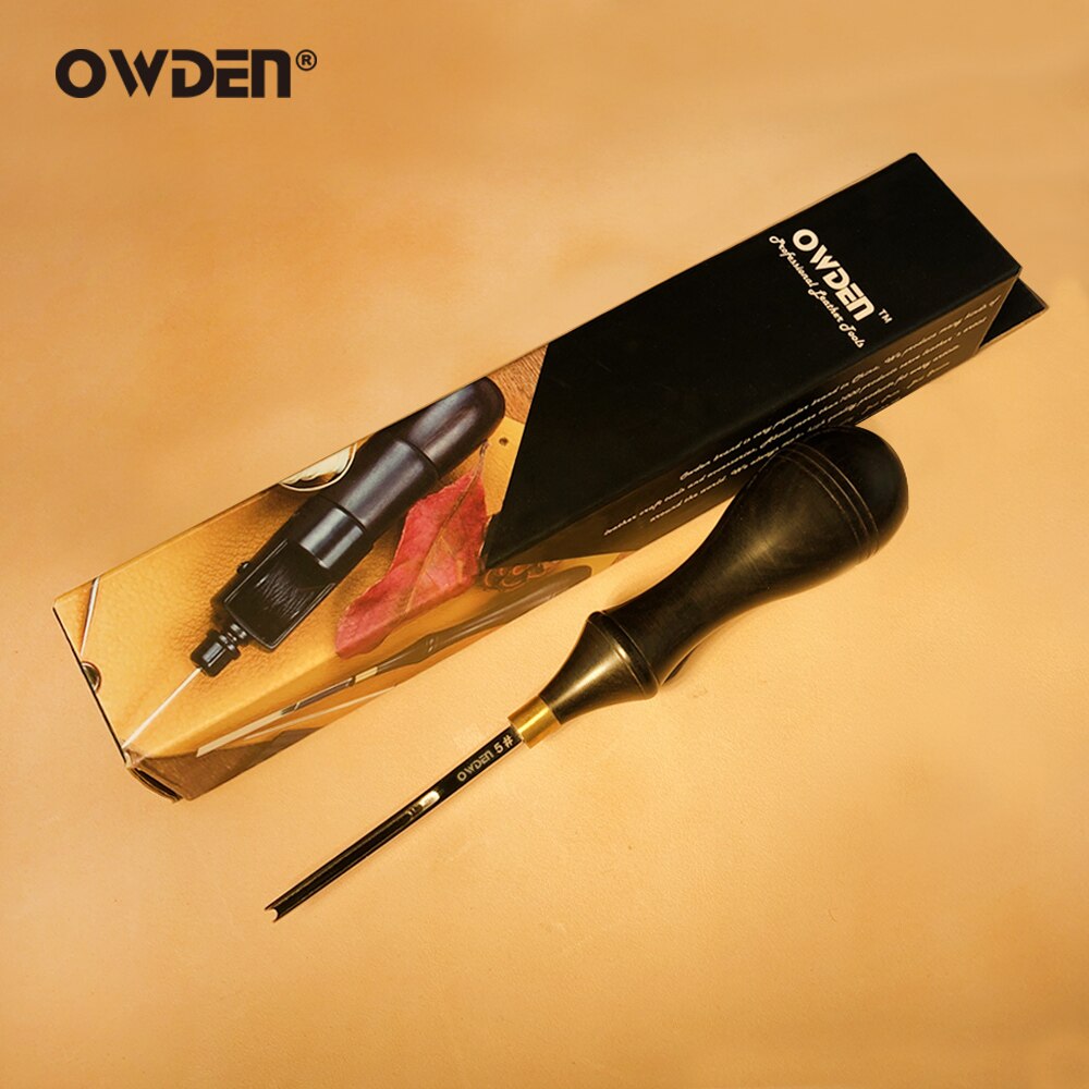 OWDEN-Herramienta de Biselado de bordes de cuero, herramienta de mano para afilado de cuero, biselador de bordes