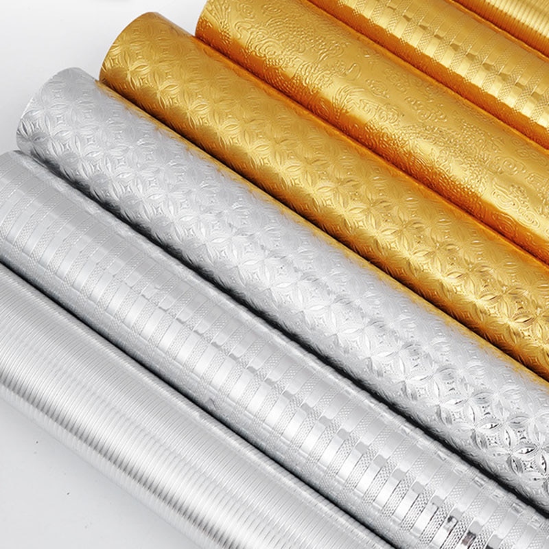 Household Waterproof Cabinets Stickers 0.6m*3/5m Kitchen Oilproof Sticker Table Cover Mat Sticker Self-adhesive Drawer Wallpaper