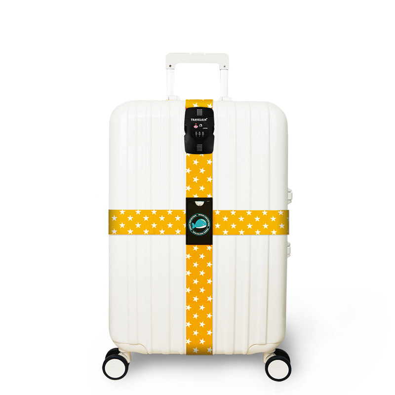 Rhxfxtl bagage tre cifre adgangskode krydsbælte justerbar kuffert bånd sikkerhed bundt bagage reb stropper rejse tilbehør: H2