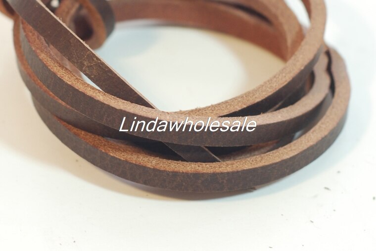 Dark brown leather strips Thickness 3.5-4mm wide 5mm Length 100cm,leather craft material