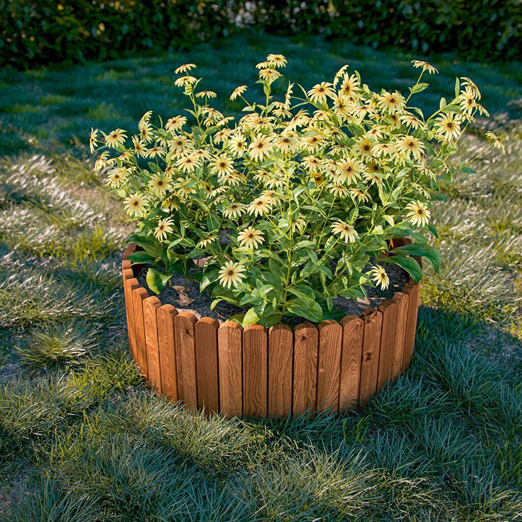 Garden Fence Log Roll Border as Easy Plug-in Fence Plantas Naturales Fencing, Trellis & Gates Gardening для сада и огорода