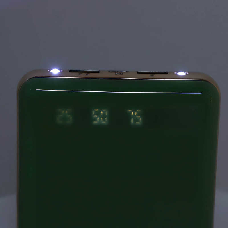 Power Supply Portable Large Capacity Power Bank LED Digital Display Green for Office Home Travel