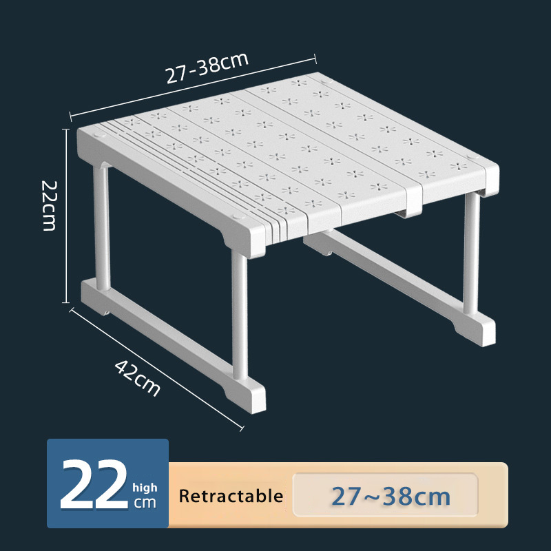 Expandable Closet Tension Shelf Storage Kitchen Stackable Shelves Adjustable Organizer Cabinet Wardrobe Sink Tension Shelf Rack: Orange