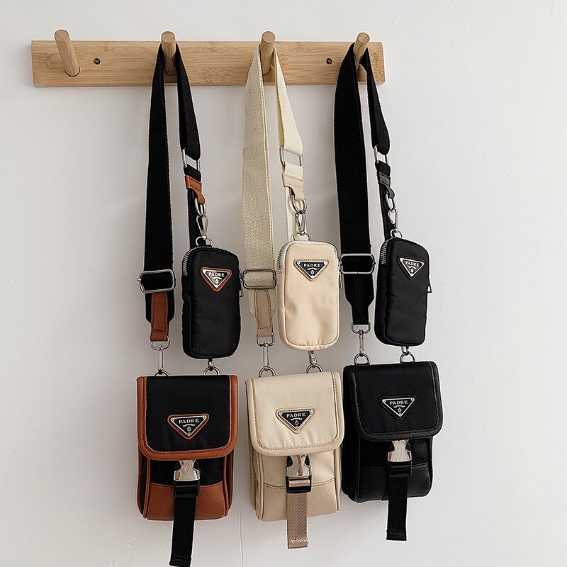 Bandolera multiusos para mujer, bolso de pecho, estilo de Hong Kong, de tela de nailon, riñonera Retro oscura, novedad de