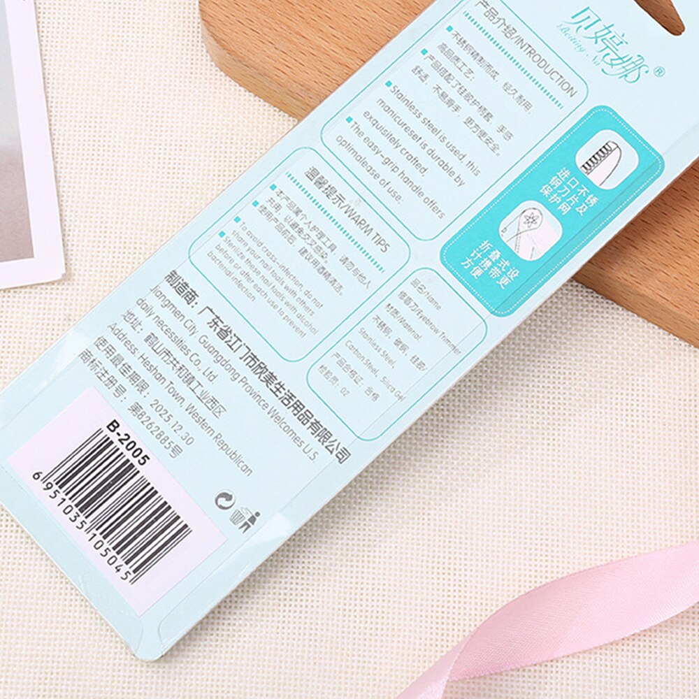 2pcs Eyebrow Razor Trimmer Portable Japan Simple Style Facial Hair Remover Shaver Trimmer Shaper Dermaplaning Tool for Women