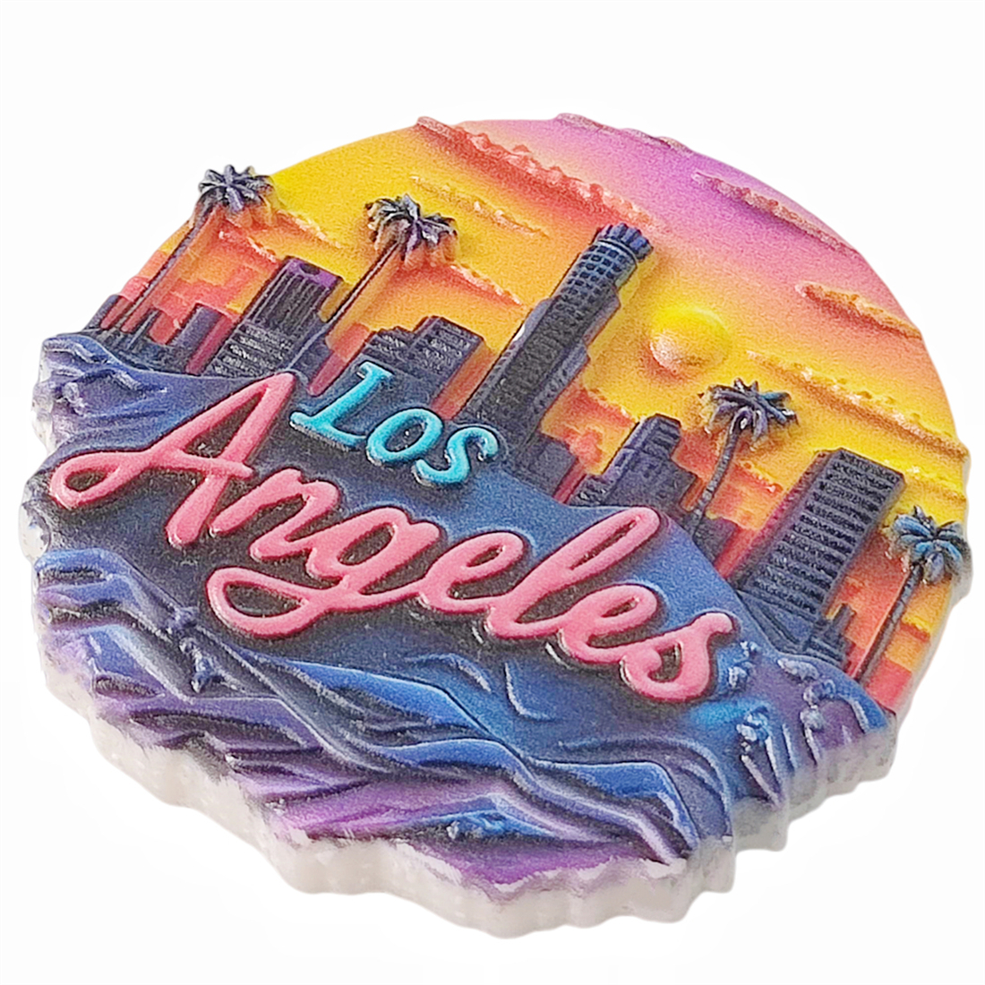 Los Angeles USA 3D réfrigérateur aimant Souvenir , résine fait à la main Los Angeles réfrigérateur aimant décoration de la maison Collection