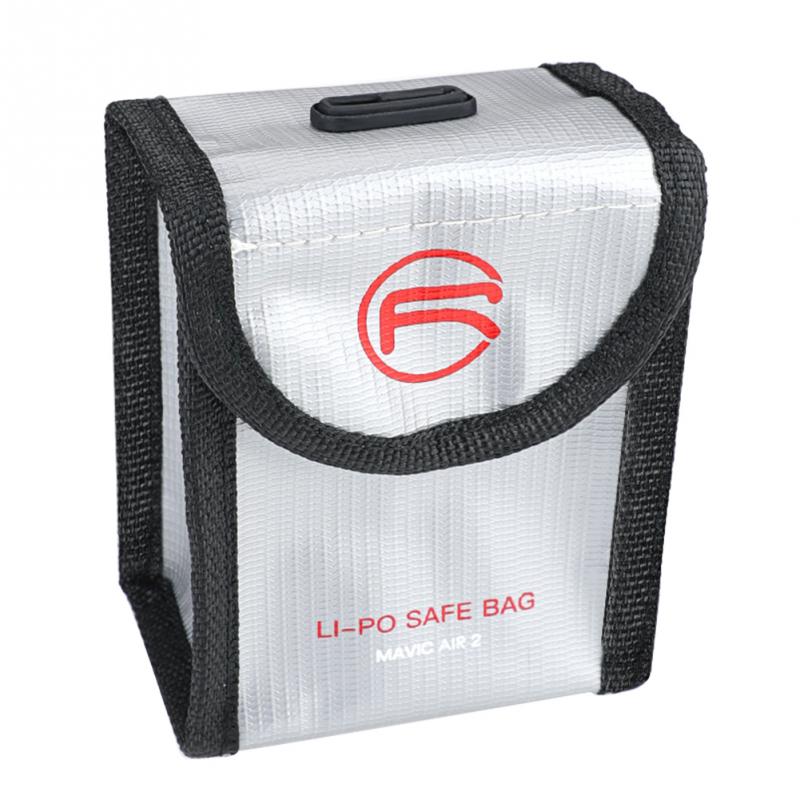 Lipo batteri bærbar brandsikker eksplosionssikker sikkerhed lipo batteri taske brandsikker til dji mavic air 2 til rc lipo batteri: Sølv 1